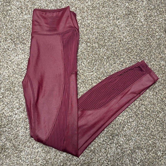 Fabletics Women’s Small Burgundy Leggings - Picture 2 of 10